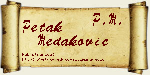 Petak Medaković vizit kartica